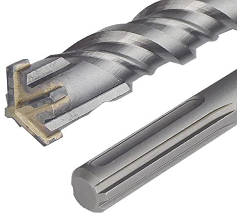 Heller - Punta per trapano SDS MAX Ø 32 mm x 1200 mm, trapano per calcestruzzo Quadro-X per muratura, 4 tagli