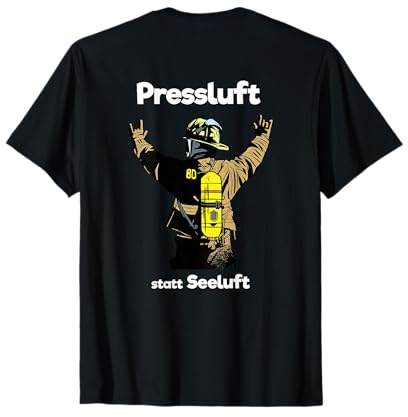 RÜCKENDRUCK ATEMSCHUTZ GERÄTETRÄGER FEUERWEHRMANN FEUERWEHR T-Shirt