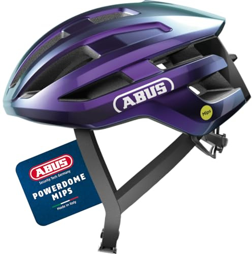 ABUS Casque de vélo de course PowerDome MIPS - casque de vélo léger avec système d'aération intelligent et protection contre les chocs - Made in Italy - pour femmes et hommes