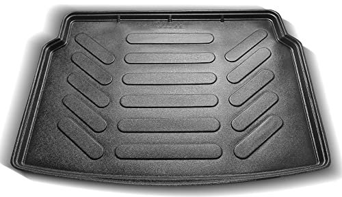 Trimak Passgenau 3D Obere Kofferraumwanne Kompatibel mit Hyundai i30 3 Gen Obere ab 2017 Kofferraummatte Schutzmatte Auto Zubehör Antirutschmatte Kantenschutz TPE Gummi Dauerhaft Schwarz
