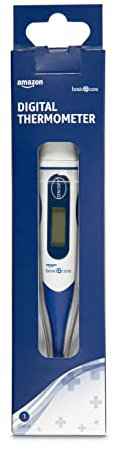 Amazon Basic Care Digital Thermometer, Blue