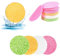ZOCONE 72 Piezas Esponjas Faciales Comprimidas, 4 Colores Esponjas Desmaquillantes Comprimidas Reutilizables Esponja Facial Celulosa Redondas Esponja de Lavado Facial Esponjas Faciales para Limpieza