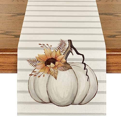 Artoid Mode Runner da Tavola Autunno A Strisce Zucche Girasoli 40x100 cm