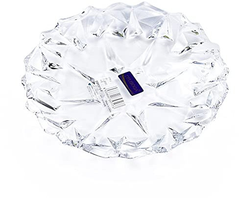 OQHAIR Fruit Bowls Lotus Shallow Bowl Flat Tray Tray Crystal Glass Home Clear Candy Dried Fruit Cut Face Table Decorative Ornament Kitchen Utensils Fruit Basket