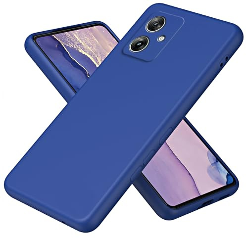 XINYEXIN Funda Silicone Case para Motorola Moto G54, Protección de Cuerpo Completo, Carcasa de Silicona Líquida Suave Antichoque Case Cover - Azul
