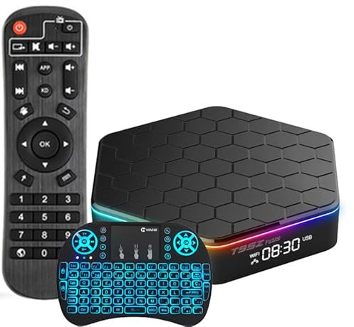 CHROX Android 12.0 TV Box,4GB RAM 64GB ROM H618quad-Core 64Bit Wifi6 Dual 2.4G/5.8G Wifi 10/100M BT5.0 4K HDR10+ Ultra HD USB3.0 with Wireless Mini Keyboard,2GB+16GB