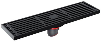 SWHC Lineares Duschrinne, Bodenablauf Mit Abnehmbarem Ablaufdeckel, Messing Bodenablauf Komplettset Mit Geruchsstop Und Haarfilter, Einfach Zu SäUbern, Badezimmer Duschablauf Sehr Flach 30cm