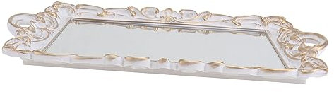TOPPERFUN 1stück Retro Spiegeltablett Für Kosmetik Und Schmuck Elegantes Dekotablett Im Vintage-Stil Für Badezimmer Und Schminktisch Hochwertige Spiegelplatte Für Kreative Fotos Und