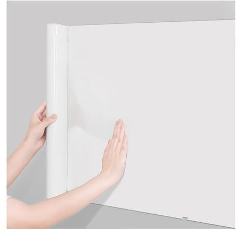 Tableau effaçable à sec autocollant statique auto-adhésif for la maison, l'entreprise, l'école blanc effaçable et réinscriptible(0.45x5m)