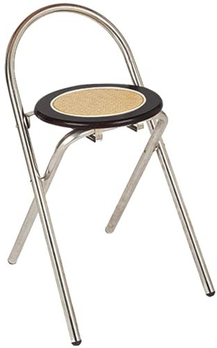 CUIYMXSC Rustikaler Klappbarhocker aus Holz, Klapphocker aus Rattan mit Rückenlehne, stapelbare tragbare Barhocker in Thekenhöhe, zusammenklappbare Barstühle, Installation kostenlos Safehappy