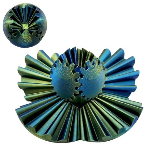 Gear Ball Fidget, Gear Sphere Stress Ball à Engrenages imprimées en 3D, The Steampunk Whirling Wonder Fidget Ball,Balle d'engrenage,Stress Ball,la Relaxation d'anxiété Stress Relief Gifts for Adults