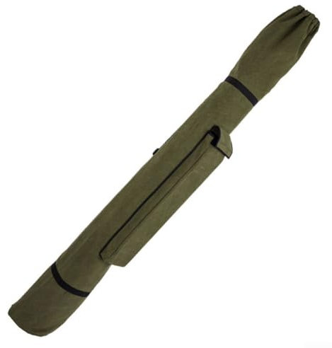 Whychstore Fishing Umbrella Storage Bag, Canvas Beach Umbrella Carry Bag Fishing Rod Bag, 130X14x14cm Green Umbrella Bag for Outdoor