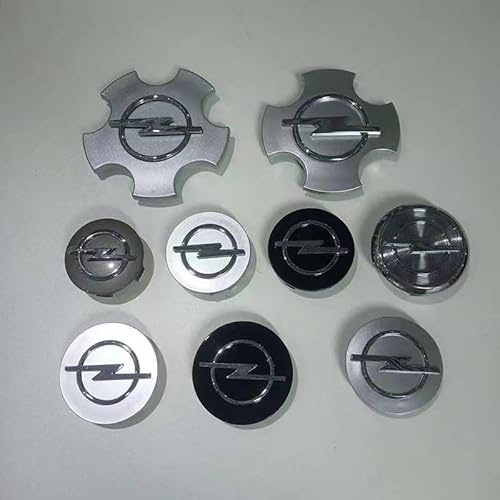 DDHHBH 4 Pezzi Coprimozzo per Opel Meriva in ABS+Alluminio Centro Auto Cerchi Tappi Copriruota Centrale Mozzo Ruota Copri Antiruggine Auto Sostituzione Accessori,4-Claws