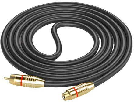 Ukbzxcmws Câble d'extension de son avec résistance à la rupture améliorée pour home cinéma, connexion HiFi, caisson de basses et câble d'amplificateur