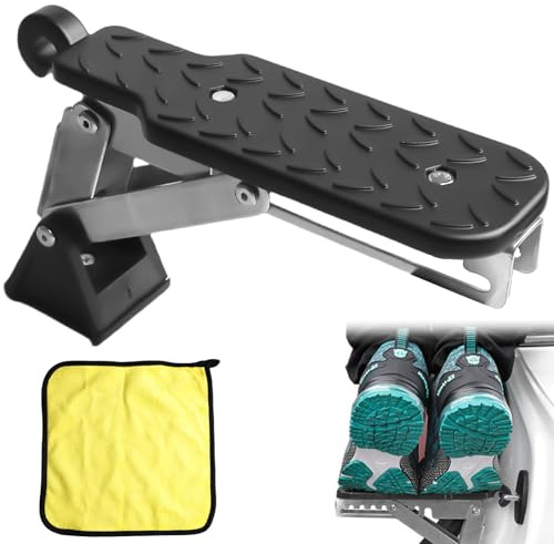 Marchepied de porte de voiture pliable avec coussin tampon - Marchepied réglable pour camping-car - Universel - Charge maximale de 250 kg - Pour SUV, RV, camion et Jeep
