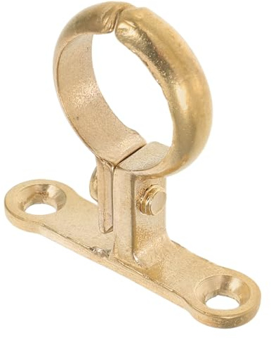 Brass Pipe Clamp Water Pipe Clamps Clips with 2 Holes | Indoor Industrial Secure Fixation, Prevents Loosening, Easy Installation, Golden Brass Finish