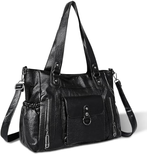 Gluckstar Sac à Main Femme Moyen, Shopper Femme PU Cabas Bandoulière Épaule