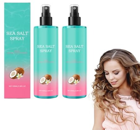 Meersalzspray für das Haar – Trockenes Texturierungsspray für Volumen und Textur, Spray für das Haar mit leichtem Halt, das Volumen und Textur verleiht für ein Beach Waves-Finish, 100ml (2 Flaschen)