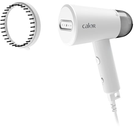 Calor - Origin Travel Défroisseur à main Pliable - 1200w - Gris Clair | Défroisseur vetement voyage 1200 W - Temps de Chauffe rapide de 25s - Débit vapeur de 20g/minute