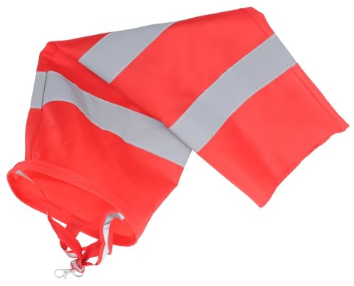 VILLCASE Bandera de Advertencia Reflectante de Tela Oxford Manga de Viento para Jardín y Patio, Fácil de Instalar Indicar Dirección del Viento