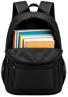 Damryggsäck unisex fritidsväska, hög densitet, slät dragkedja | Dagryggsäck skolboksväska för kontor, resor, affärsresor, utomhus, laptop, böcker, flaska, brevpapper