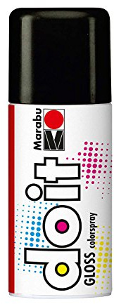Marabu 21072006472 - Do it Gloss Glanz schwarz, Colorspray auf Acrylbasis, hochglänzend, sehr schnell trocknend, wetterfest, lichtecht, hochbrillante, 150 ml Sprühdose