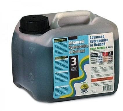 Fertilizante/Abono Advanced Hydroponics Dutch Formula Micro 3 (5L)