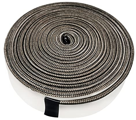 Quantfire Metallgitter Dichtungssatz für Kamado Joe Big Joe Big Joe Glasfaser Hochtemperatur-Ersatzdichtung Raucherdichtungszubehör Filz-Aufkleber 457,2 cm lang
