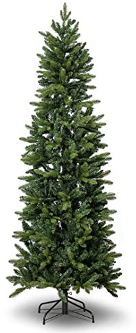 Magie di Natale Albero di Natale slim Cernera in PE Effetto Real Touch + PVC di Altissima qualità 210 cm