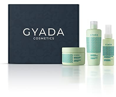 GYADA COSMETICS, STAY STRONG BOX, Set Regalo per Capelli Fragili o Rovinati, Kit con Shampoo, Impacco, Termoprotettore, Rinforzante con Spirulina, Anticaduta, Contrasta le Doppie Punte, con Proteine