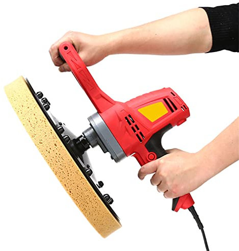 YHUEGH Machine De Polissage De Mur De Truelle Électrique, Ponceuse À Main pour Cloison Sèche 1180 W 80-200 TR/Min À Vitesse Variable Béton Ciment Mortier Truelle Maçons Plâtrage Seau Truelle Outil
