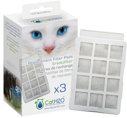 AQUARIUM-PLÜDERHAUSEN CatH2O Ersatzfilter für Katzenbrunnen, Filtereinsätze für Katzen Trinkbrunnen
