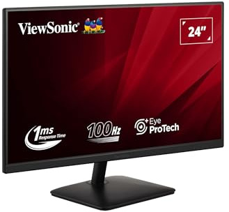 ViewSonic VA2408-MHDB 24 FHD SuperClear IPS LED Monitor with VGA, HDMI, DipsplayPort, USB, Speakers
