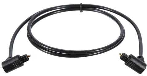 QUARKZMAN Fibre Ottico Audio Cavo Doppio 90 Grado Digitale Audio Ottico Cavo 5,9FT Lungo TOS Ottica Collegamento Cavo PVC Plastica Connettore per TV DVD Amplificatore Stereo Nero