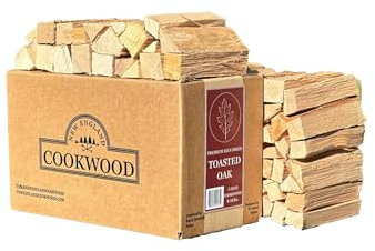 Geröstetes Eichenholz, 12,7 cm, universelles Kochholz, 3,6 kg ~ 575cuin Premium ofengetrocknetes Kochholz für Grills, Smoker und Ooni, Solo, Bertello Pizzaöfen (rote und weiße Eiche Hartholz)