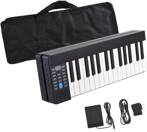 ZCSYWV Piano Tastiera Elettrico, Tastiera Elettronica Pianoforte elettronico Pieghevole a 61 Tasti Pianoforte Digitale Pieghevole con Organo elettronico Multifunzionale