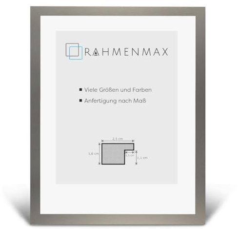 RahmenMax Skane Puzzlerahmen Bilderrahmen Posterrahmen 67 x 90 cm Anthrazit Passgenau Handgefertigt inklusive Antirefle x Acryl Verglasung