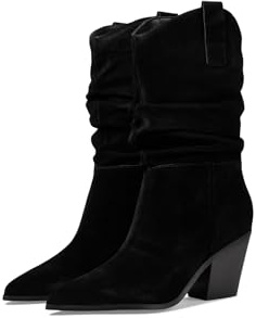 Nine West Botas Kadon de media pantorrilla para mujer, Gamuza negra 001, 38 EU