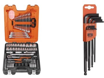 Bahco S87+7 Socket & Spanner Set, Metric & AF 1/4 & 1/2 Drive, 94 Pieces 9770 BE-9770 1.5-10mm Hex Key Set