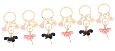 ifundom 6stücke Ballerina Schlüsselanhänger Mit Strass Schlüsselring Süßes Accessoire Für Taschen Für Ballettliebhaber Und Partys