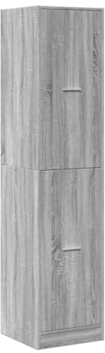 vidaXL Apothecary Cabinet, Storage Cabinet for Living Room, Apothecary Chest with Drawer, Cupboard, Modern Style, Grey Sonoma Engineered Wood