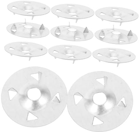 jojofuny 100 Arandelas Metálicas Resistentes y Ligeras de Hierro para Tableros de Espuma y Aislante Ideales para Uso Interior y Exterior