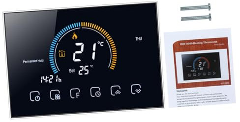 Housoutil Elektronischer Thermostat Für 8000 Intelligente Thermostatsteuerung Temperaturregler Vollständige Anleitung Schwarz