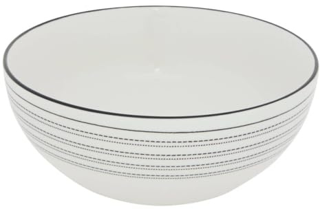 Atmosphera - Ensaladera blanca y negra lunova d22,5xp8,8cm