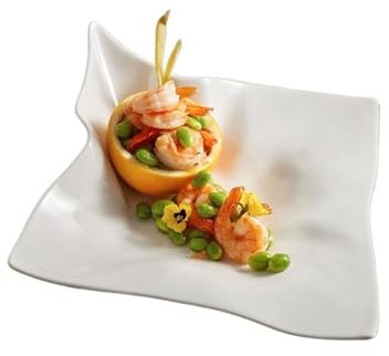 Assiettes Plates Assiette à dîner en céramique Blanche de Forme créative de Haute qualité, Vaisselle de spécialité Artistique for Restaurant hôtel Assiettes à Dîner