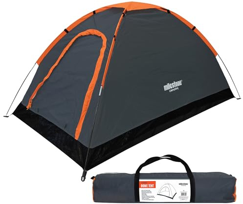 Milestone Camping Dome Tent/Water-Resistant Tent with Carry Bag Included (1 Person)