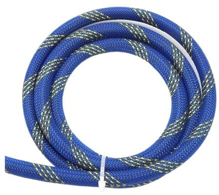Cmis Kbei 1/2/3/5/10/20/30/50 m, isolierte PET-Geflechthülse, erweiterbar, hochdichter Kabelmantel, Schutzgeflecht für Drähte, 6 mm, Blau, Gold, 6 mm