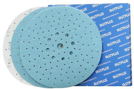 Dischi abrasivi porosi da 225 mm, grana 600, con gancio e anello, 10 dischi abrasivi in ceramica blu, senza polvere, carta vetrata orbitale casuale, per automobili e lavorazione del legno