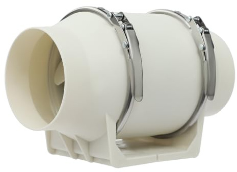 LIAIZE Rohrventilator 220 m ³/h, Einstellbare Abluftventilator (2600rpm), Kanalventilator mit Fernbedienung, für für Rohre mit einem Durchmesser von bis zu 3,94 Zoll