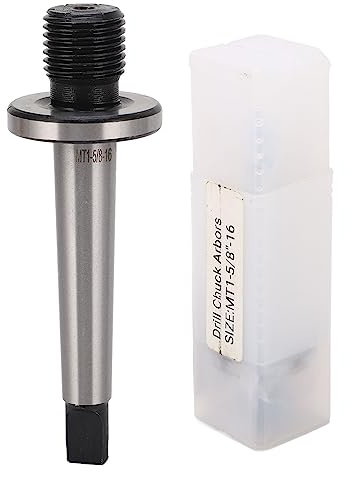 Drill Chuck Arbor MT1 Shank to 5/8in 16 Thread Manganese Steel Lathe Drill Chuck Arbor Adapter